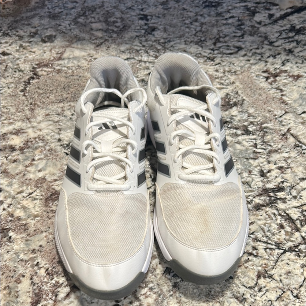 Adidas Men's White and Gray Golf Shoes